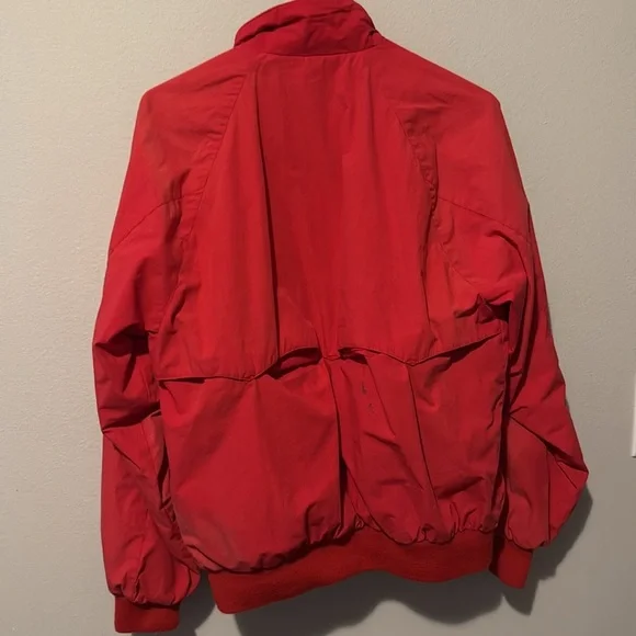 Vintage 80s American Eagle Barn Jacket Red Plaid Linging Pockets Zip FUC Flaw - Picture 14 of 16